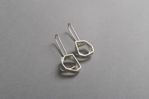 Cells, earrings, sterling silver, 2011