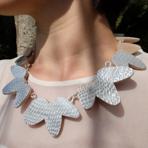 Ultima forsan, necklace, sterling silver, beech wood, 2013