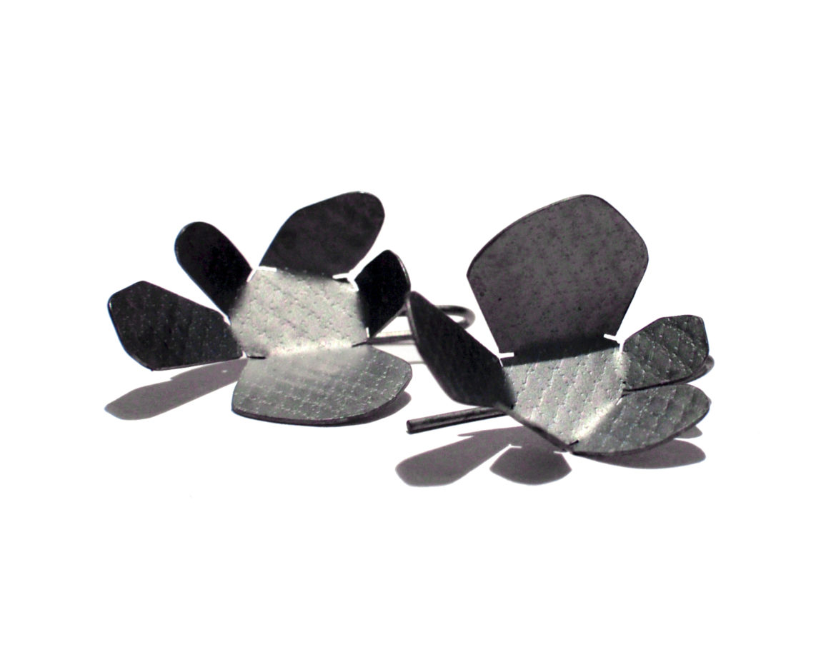 Marie-Louise, earrings, blackened sterling silver, 2013